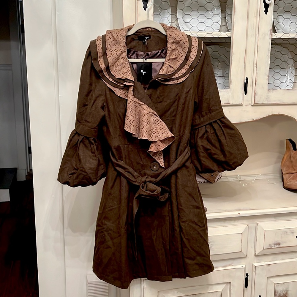Rye lightweight dress coat 3/4 sleeve large